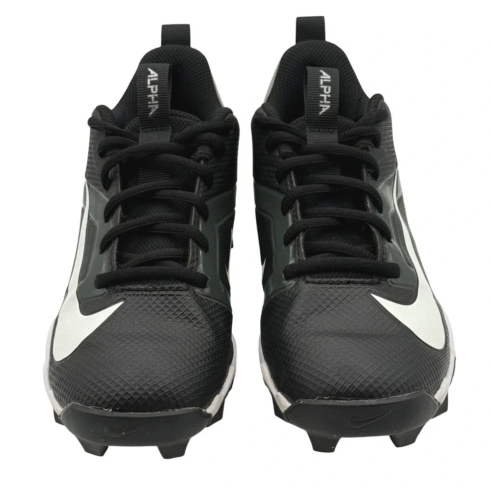 Nike Alpha Menace 4‎ Shark Cleats Youth 3Y Black White FQ4012-001 Football
